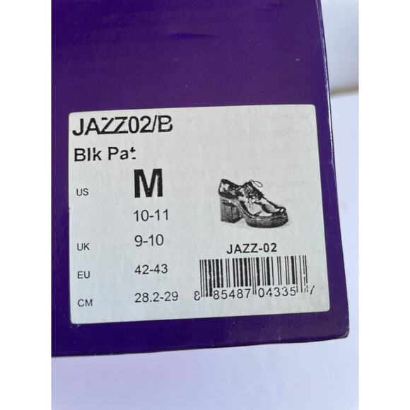 Funtasma Jazz-02 Men's Black Patent Platform Oxford Costume Shoes - Size M 10/11 - Picture 11 of 12